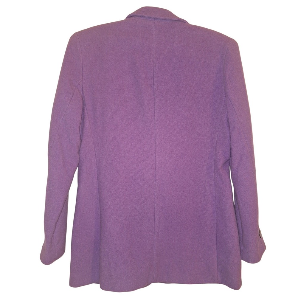 Vintage 70's Women's JRT Size 6 Wool Blend Purple Blazer Jacket Classic Timeless - Picture 2 of 8